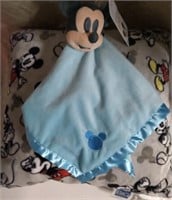 New Mickey Mouse Pillow w/ Security Blankie