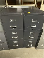 (2) 3-Drawer Filing Cabinets
