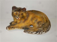 Antique Chalkware Cat Figurine