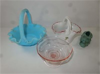 Glassware (Glass Basket, Pink Depression, Misc)