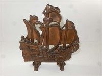 Cast Pirate Ship Doorstop (Approx. 10in Wide)