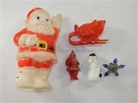 Vintage Santa Toy, Vintage Christmas Lights