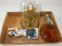 Kundo Glass Dome Clock, Glass Figurine