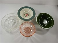 Misc Bowls (Pink, Clear Divided, Green Rancho)