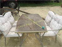 Metal Glass Patio Table & Chairs Set