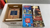 Box of assorted Baseball and Hockey books