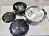 Enamelware Canners with Jars