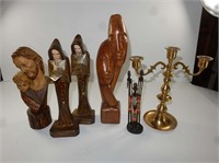 Art Figurines w/ Candle Holder