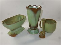 Frankoma Coffee Mug,Snail Vase,Planter