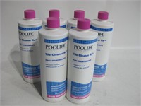 Six 32oz Bottles NOS Poolife Tle Cleaner RX