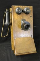 Antique Oak Wall Phone