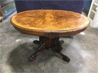 Amazing Burl Top Antique Table