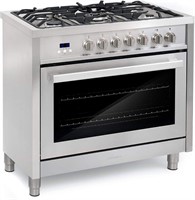 Cosmo 36 in. Dual Fuel Range with 5 Gas Burners