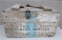 Vintage Mortars Explosive Wood Crate - GB