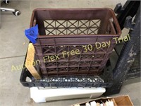 plastic crates and organizer