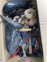 Box of Car Parts and Asst. Tools
