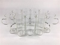 Set of 9 Fine Modernist Glass Coffee Cups