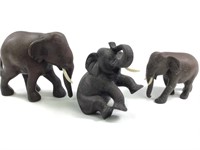 Set of 3 VTG Asian Elephant Figures