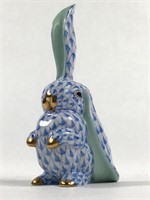 Fine Vieux Herrend Porcelain Rabbit w/Raised Ear