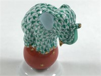 Fine Vieux Herend Porcelain Elephant on Ball