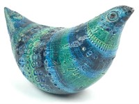 1960's Rimini Blue Bitossi Art Pottery Bird