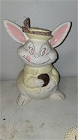 12" Ceramic Bunny Cookie Jar