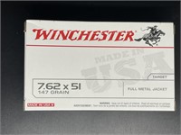 WINCHESTER 7.62 X 51  FULL METAL JACKET 20 ROUNDS