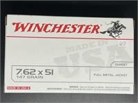 WINCHESTER 7.62 X 51  FULL METAL JACKET 20 ROUNDS