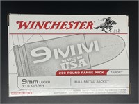 WINCHESTER 9MM LUGER TARGET 200 ROUNDS