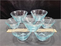 Blue Glass Desert Bowls