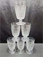 Clear Footed Water Glasses