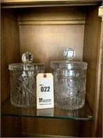 2 Cut Crystal Canisters