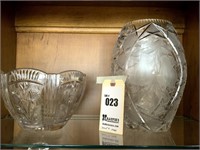 Large Crystal Vase & Bowl