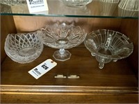 3 Glass and Crystal Bowls