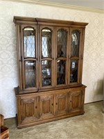 Very Nice Wooden China Hutch with Silverware Drawe