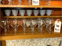 13 Silver Rimmed Goblets & 13 Silver Rimmed Coffee