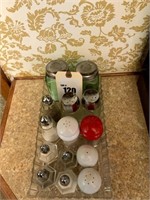 Assorted Salt & Pepper Shakers, Including Green