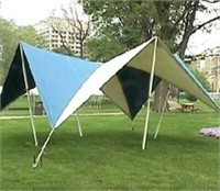 20'X20' blue/white wing tent polycotton