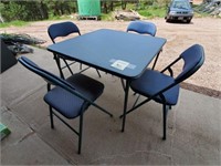 Folding Card Table with 4 Folding Chairs