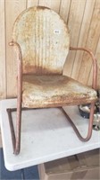 VINTAGE GRANDDADDY METAL CHAIR, JUST ADD THE PAINT