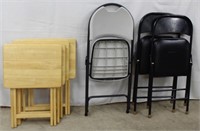 snack tables & folding chairs