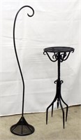 (2) wrought iron stands, tallest is approx 46"