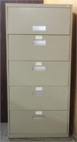 Five drawer lateral filing cabinet, 64" high x 30"