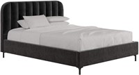Camilla Upholstered Black Velvet Queen Bed