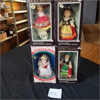 Group of 4 International dolls