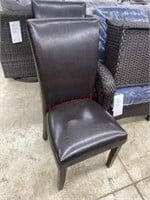 2 leather decorator chairs