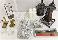 Asstd candleholders - glass & metal,