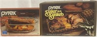 (3) pcs -- Pyrex - both in orig boxes - 2 quart