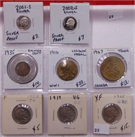 Variety of Tokens, Nickels, Dimes, etc.