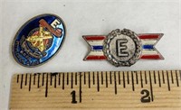 (2) Military Award pins - "Bethlehem Plant  - E